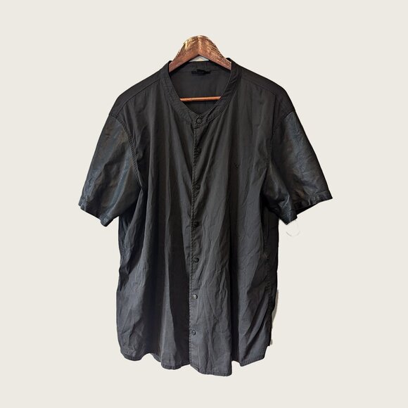 RUDSAK - Leather sleeve black stretch shirt - Sz XL - Picture 1 of 6